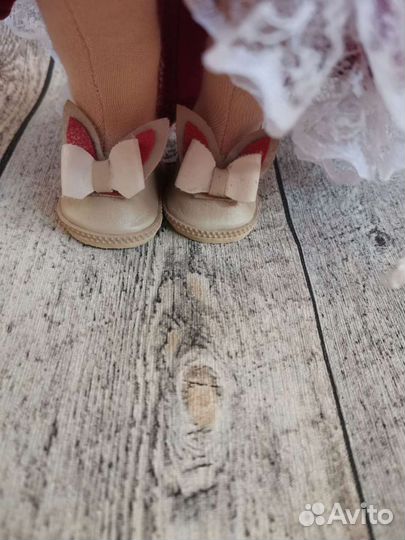 Кукла-мышка ручной работы с гардеробом