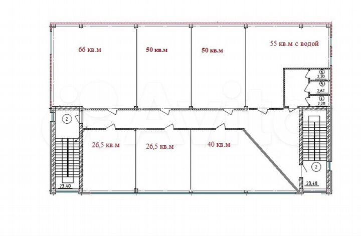 Сдам помещение свободного назначения, 55 м²