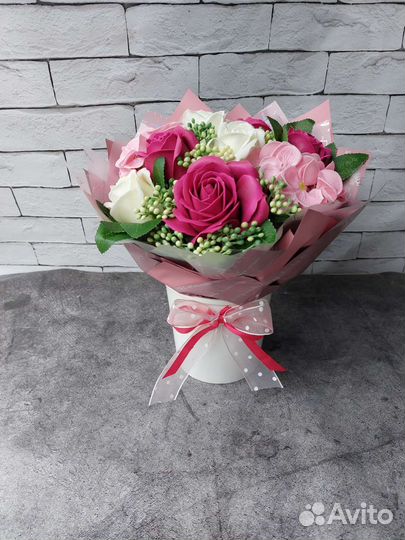 Букет из мыльных цветов