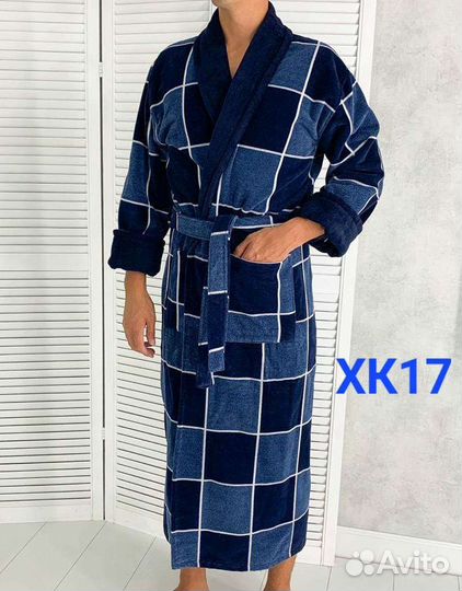 Мужской махровый халат (банный)