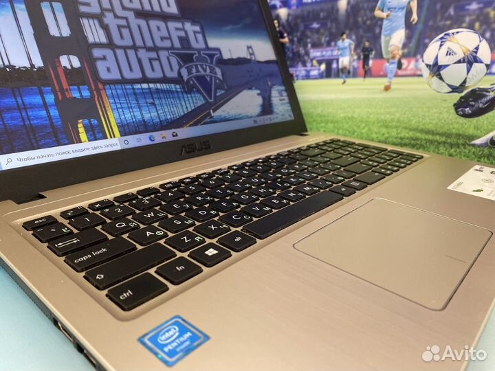 Мощный Ноутбук Asus 4 ядра/SSD 256gb/Intel/4gb