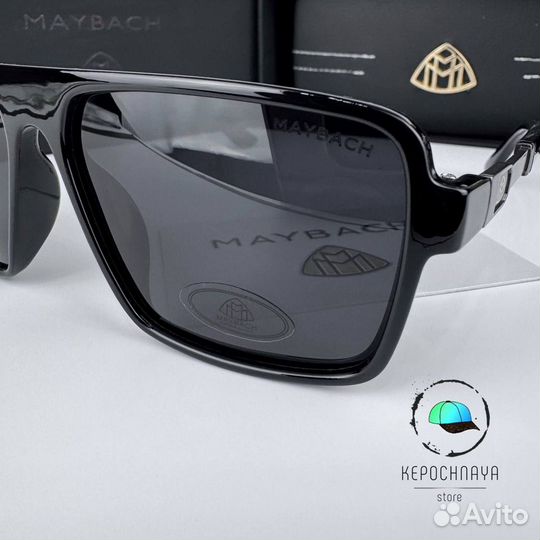 Очки Maybach polaroid чёрный глянец