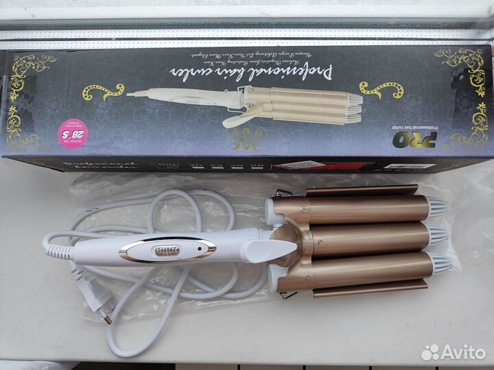 Плойка щипцы трехволновая