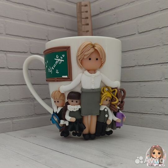 Кружки, ложки учителю (полимерная глина)