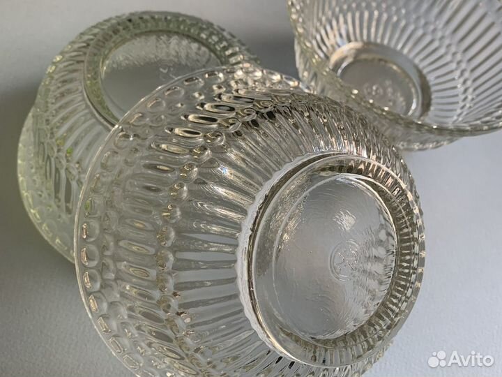 Стеклянный салатник конфетница СССР