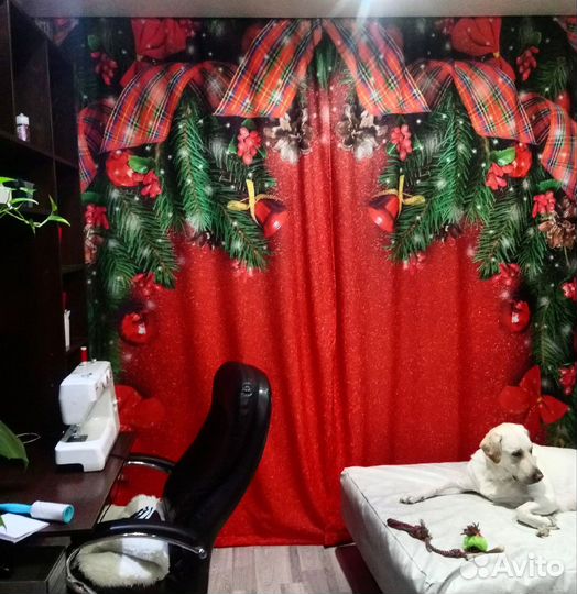 Новогодние шторы - фотозона