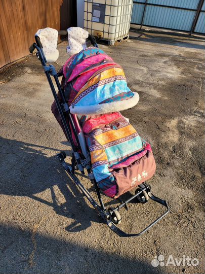 Детские санки коляска