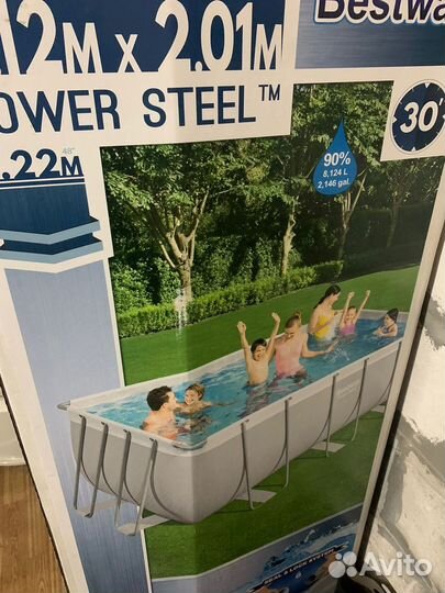 Каркасный бассейн прямоугольный бу