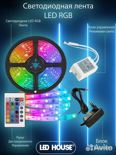 Светодиодная лента 5 метров