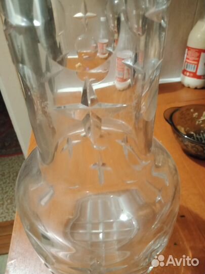 Ваза для цветов хрустальная