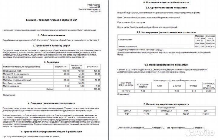 Составление технологических карт
