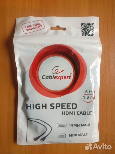 Кабель hdmi - mini hdmi, 1.8 метра