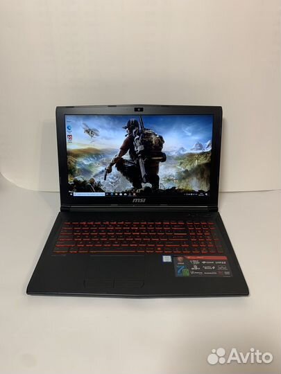 Игровой ноутбук MSI GL62 i7 7700hq / GTX 1050ti