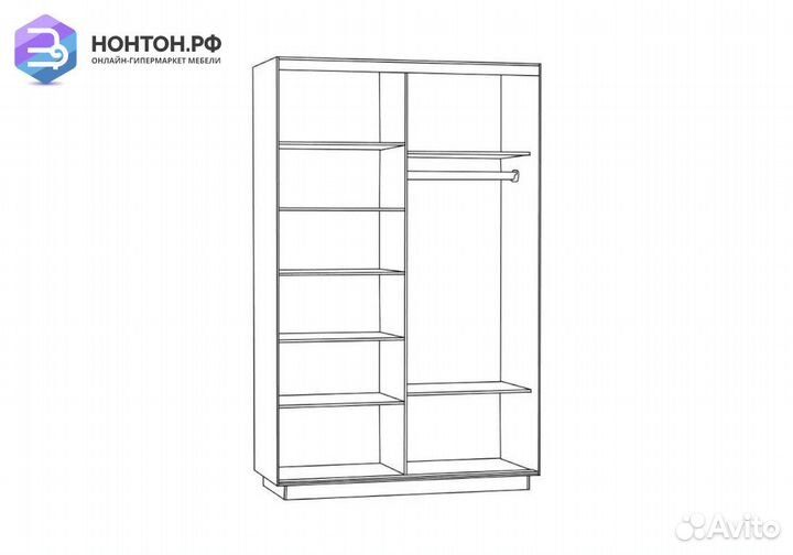 Шкаф-купе Нонтон 2-дверный сонома / ночной Лондон