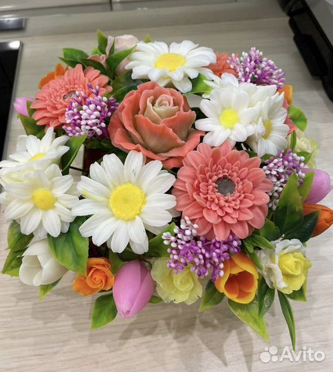 Букет цветов из мыла