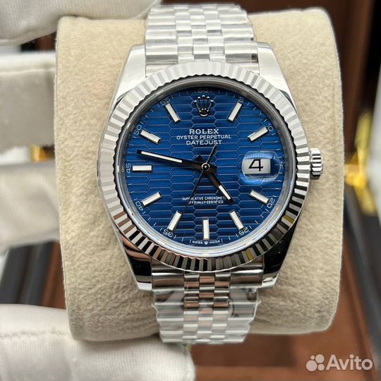 Часы Rolex DateJust II Fluted Motiff синие