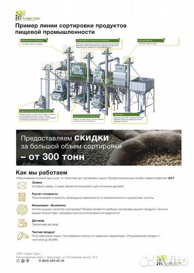 Услуги сортировки (подработка) на фотосепараторе