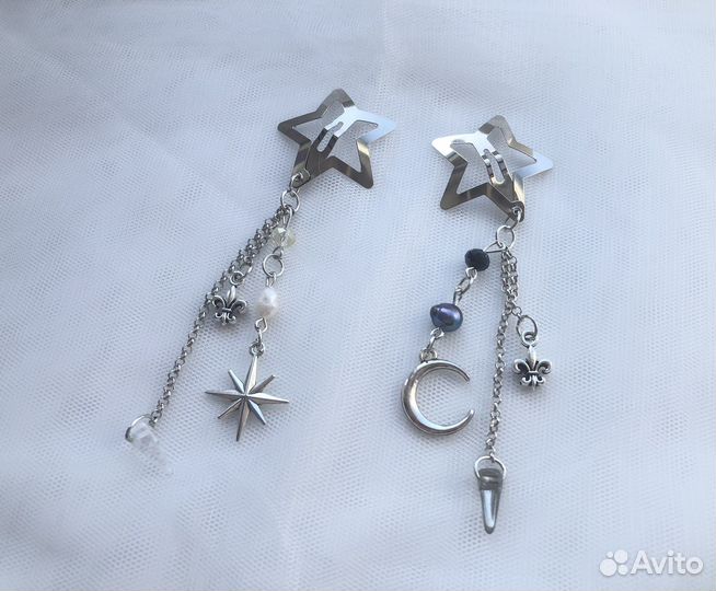 Заколки звездочки парные cute y2k handmade