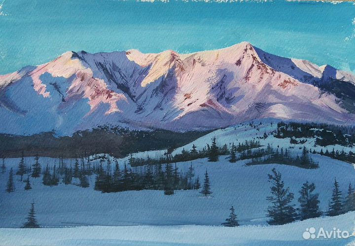 Картины пейзаж гуашью