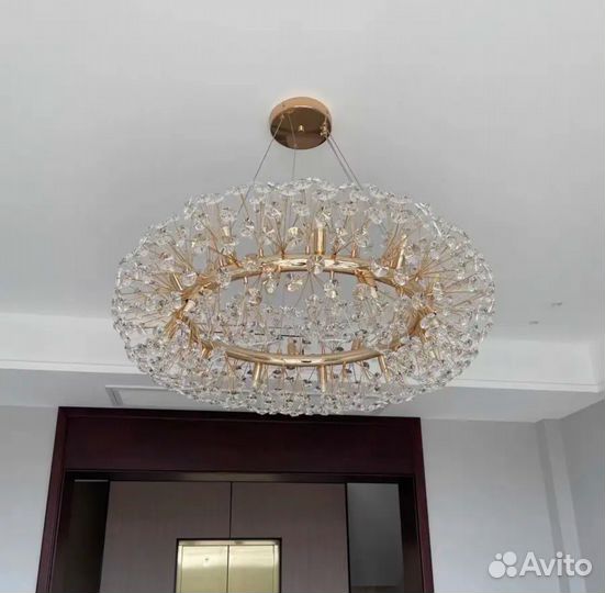Люстра подвесная с хрусталём. Люстра одуванчик