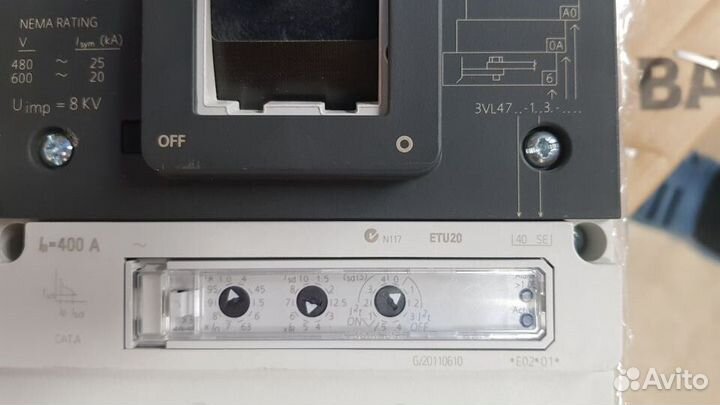 Автоматические выключатели Siemens 160-400А