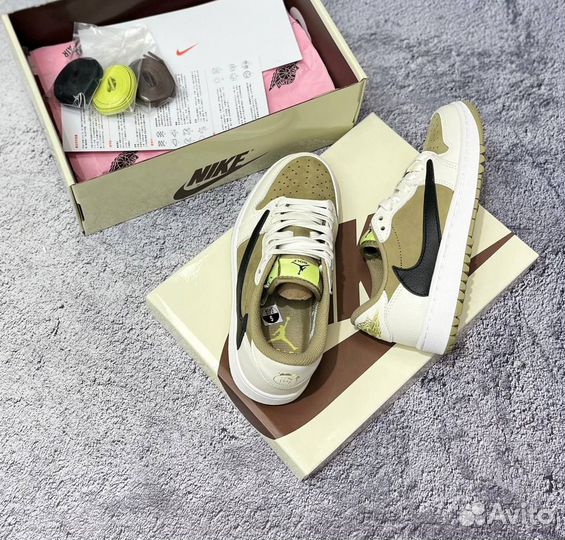 Кроссовки Travis Scott x Air Jordan 1 Low Golf