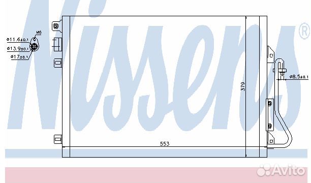 Радиатор кондиционера Рено Клио, Канго, Симбол 97