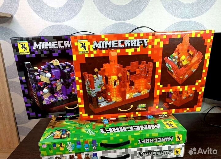 Огромный Конструктор minecraft с LED подсветкой