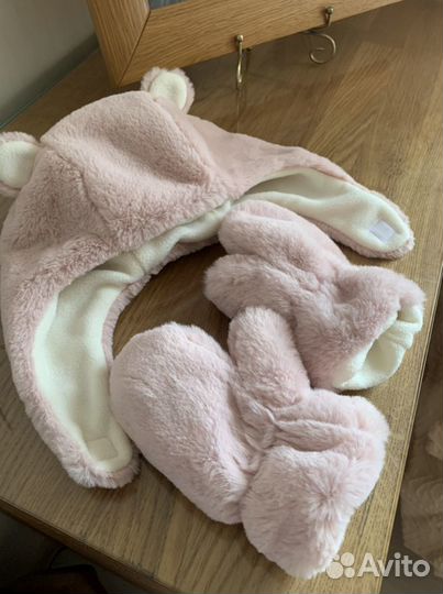 Меховая Шапка и варежки