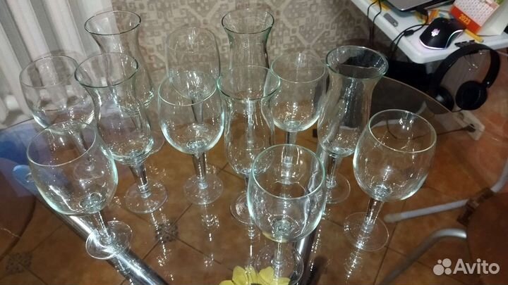 Фужеры и стопки, стекло СССР
