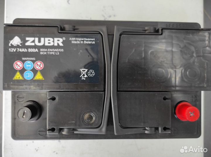 Аккумулятор 74Ач 800А Zubr (Exide) Skoda original