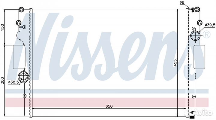 Радиатор 650x440