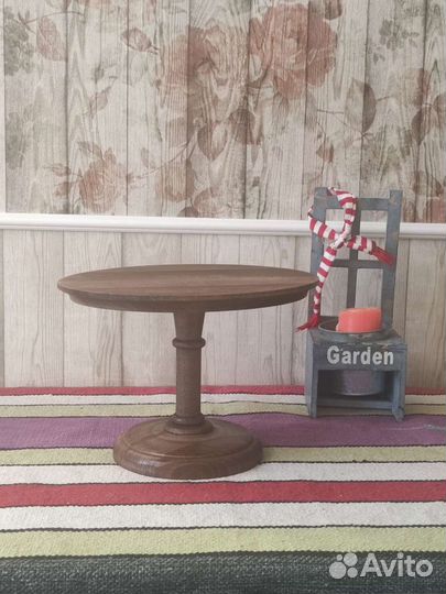 Вращающаяся тортовница, тортовница, деревянная пос