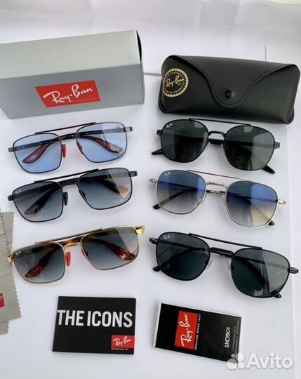 Очки ray ban ferrari пепельные