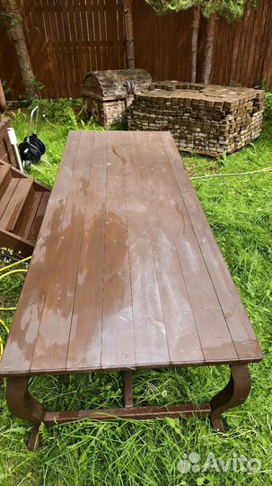 Стол из массива дерева бу