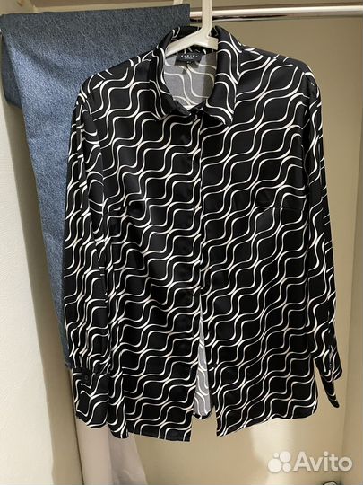Блуза Zarina черно-белая