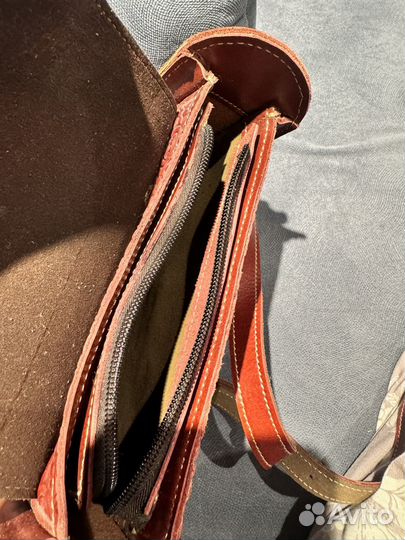 Сумка натуральная кожа коричневая