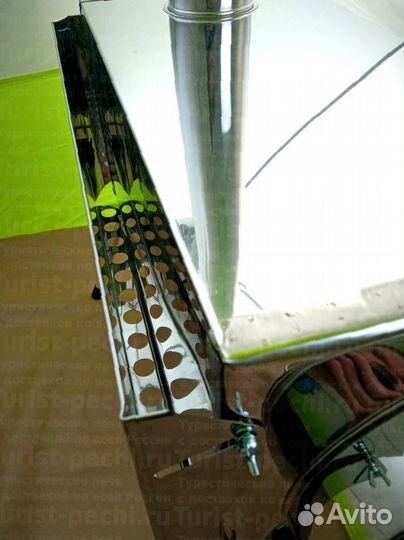 Печь туристическая Пошехонка Средняя на 30 л. c 3D