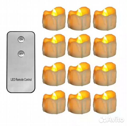 Свечи мерцающие светодиодные с пультом