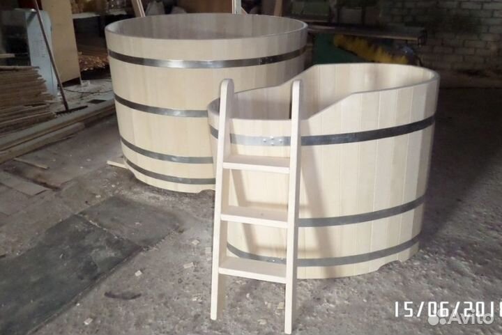 Купели овальные и круглые для бани
