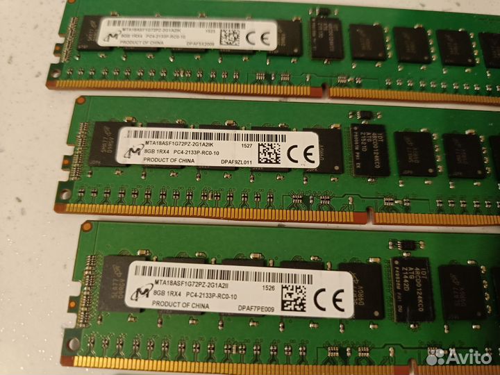 Серверная память DDR4 8GB 2133mhz Micron ECC REG
