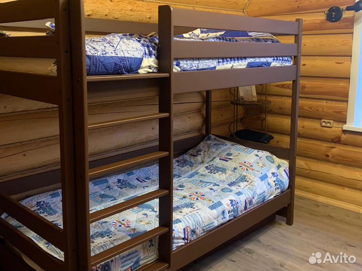 Детская двухъярусная кровать из массива от 3 лет