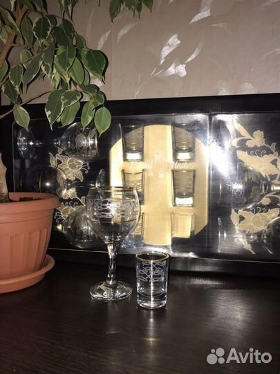 Набор бокалы для вина + рюмки