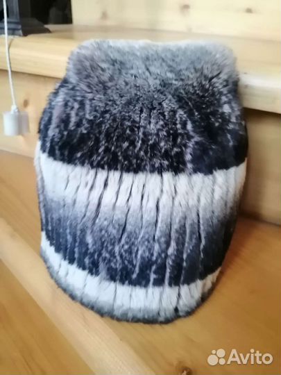 Меховая шапка из кролика