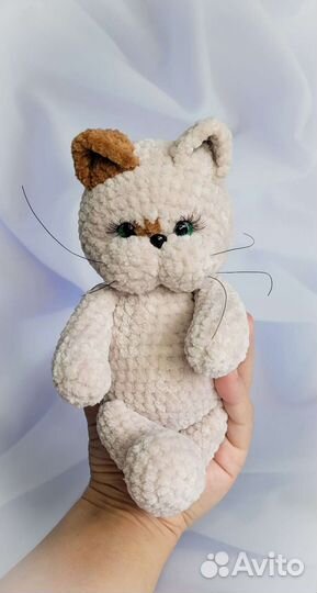 Кот вязаный/игрушка плюшевая/подарок