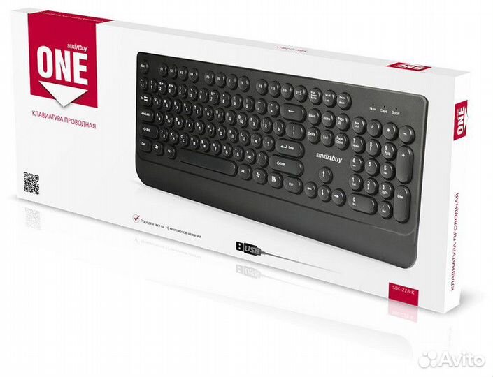 Клавиатура проводная Smartbuy 228 ONE USB черная