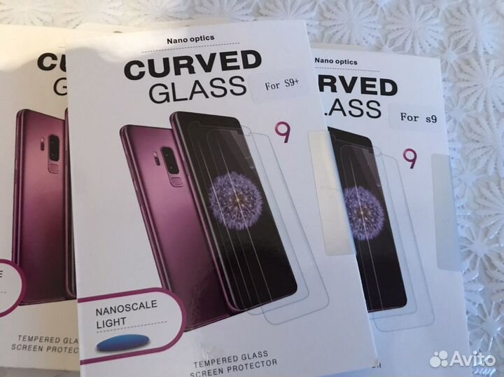 Samsung Galaxy s9; s9 +, защитные стекла с уф ламп