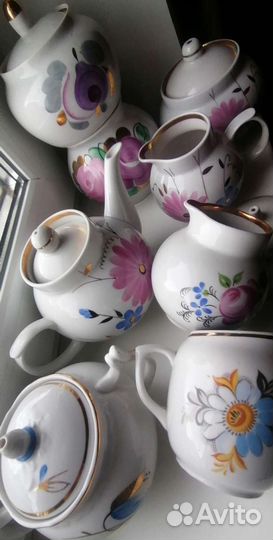 Много фарфора сервизов СССР