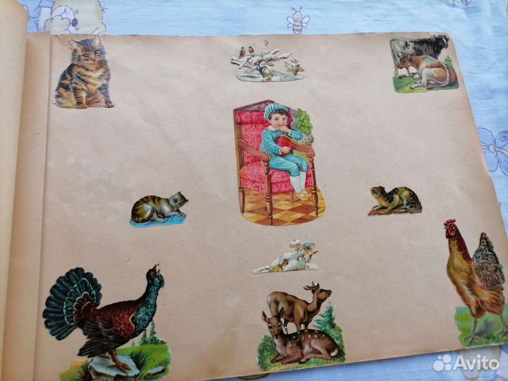 Дореволюционный альбом для наклеивания картинок