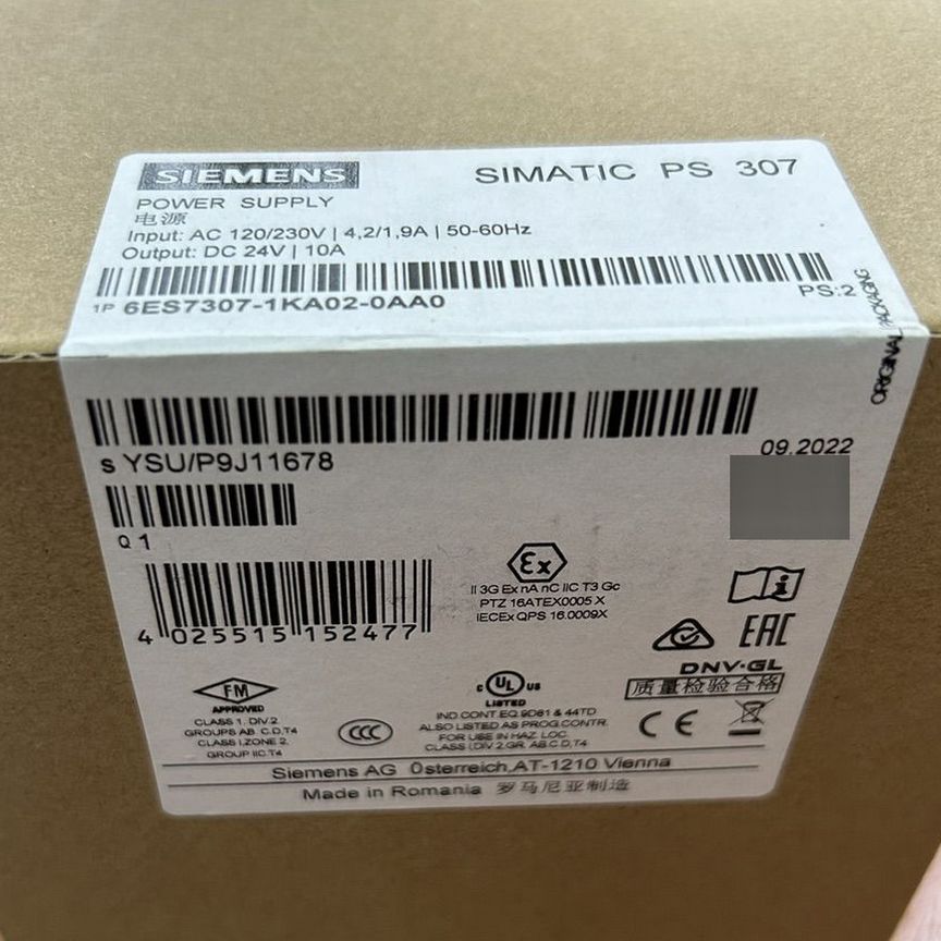 [6ES7307-1KA02-0AA0] Блок Питания Siemens 6es7307-1ka02-0aa0